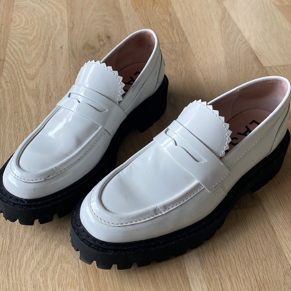 LÄST chunky white loafers - in almost new condition